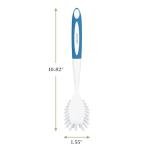 Amazer Dish Brush with Handle, 2 Pack Kitchen Scrub Brushes for Cleaning, Dish Scrubber with Stiff Bristles for Sink, Pots, Pans
