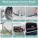 Crevice Cleaning Brush，Hard-Bristled Grout Brush，2024 New Multifunctional Gap Cleaning Brush Tool，Dead Corners Brushes for Bathroom Kitchen Tiles Window Door Slots，3pcs