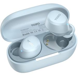 TOZO A1 Wireless Earbuds Bluetooth 5.3 Light Weight in Ear IPX5 Waterproof Headphones 2 Mic for AI Calls, Immersive Premium Sound Bass Headset with Charging Case, 32 Presets EQ Customization via App