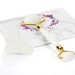 YLTNEUQER Gua Sha Facial Massage Tool & Jade Roller Set, Facial Massager for Face, Neck, Back, Arms, Legs, Eye,SPA Gifts for Women Gua Sha Facial Massager Reduce Puffiness and Improve Wrinkles