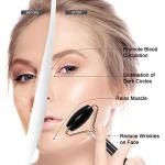 XYZBSTAR Jade Roller for Face, Facial Roller Massager Skin Care Tool, Gua Sha Facial Tools for Face, Neck, Eyes, Reduce Puffiness of The Skin (Black)