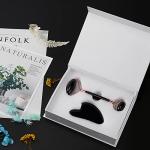 XYZBSTAR Jade Roller for Face, Facial Roller Massager Skin Care Tool, Gua Sha Facial Tools for Face, Neck, Eyes, Reduce Puffiness of The Skin (Black)