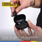 Skullcandy Smokin’ Buds Wireless Earbuds, Bluetooth Headphones, Noise Isolating Fit, Up to 20 Hours Battery, IPX4 Sweat and Water Resistant, Microphone for iPhone Android - True Black