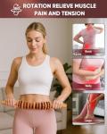ONUEMP Cellulite Roller for Legs, Wood Therapy Massage Tools Maderoterapia Kit, Muscle Roller Stick Fascia Massager, Lymphatic Drainage & Body Sculpting for Thigh Butt Stomach Waist Back, Curved