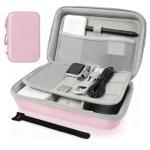 MeloSync Hard Travel Electronic Organizer Case for Power Bank Chargers Cables USB Flash Drive SD Card Electronics & Backpack Organizer Travel Case Small Portable Accessories Bag, Pink