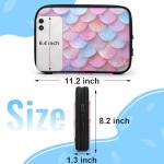 RPWOBBYQ Cable Organizer Mermaid Scale Electronics Travel Organizer Case Tech Accessories Pouch Waterproof Cord Storage Bag for Power Bank Charger Phone Earphone