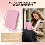 MeloSync Hard Travel Electronic Organizer Case for Power Bank Chargers Cables USB Flash Drive SD Card Electronics & Backpack Organizer Travel Case Small Portable Accessories Bag, Pink