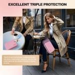 MeloSync Hard Travel Electronic Organizer Case for Power Bank Chargers Cables USB Flash Drive SD Card Electronics & Backpack Organizer Travel Case Small Portable Accessories Bag, Pink