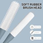 Pahysa 2 Pcs Toe Gap Cleaning Brush, Sofe Foot Brush Shower Scrubber Foot Exfoliator Tool in Shower Cleaner with Long Handle Skin Exfoliation Lotion Applicator for Seniors Elderly Men and Women (Grey)