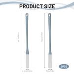 Pahysa 2 Pcs Toe Gap Cleaning Brush, Sofe Foot Brush Shower Scrubber Foot Exfoliator Tool in Shower Cleaner with Long Handle Skin Exfoliation Lotion Applicator for Seniors Elderly Men and Women (Grey)