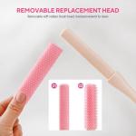 2Pack Toe Cleaning Brush,15.7" Silicone Foot Scrubber in Shower with Long Handle Cleaning Bath Foot Brush for shower Gentle Foot Exfoliating Lotion Applicator for Seniors,Elderly, Men and Women (Pink)
