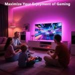 PANGTON VILLA Led Lights for TV LED Backlight,16.4FT RGB Smart LED Strip Lights for 65-75in TV, Bluetooth APP & Remote Control Music Sync & Multi-Scene Modes-USB Powered LED Lights for Bedroom/Gaming