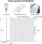 Lighting EVER Curtain Lights Cool White, 306 LED Plug in Hanging Fairy String Light for Bedroom Wall, Indoor Outdoor Backdrop Lighting for Wedding Party Patio (10x10ft, 18 Strings 6.9" Apart)