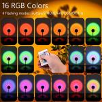 XINJI Sunset Lamp Projector Rainbow Projection Lamp Romantic Led Sunset Projection Light for Party Photo Vlog Background Bedroom (16 Colors)