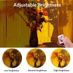 XINJI Sunset Lamp Projector Rainbow Projection Lamp Romantic Led Sunset Projection Light for Party Photo Vlog Background Bedroom (16 Colors)