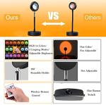 XINJI Sunset Lamp Projector Rainbow Projection Lamp Romantic Led Sunset Projection Light for Party Photo Vlog Background Bedroom (16 Colors)