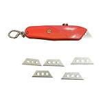 Mini Keychain Knife Box Opener for Keyring - 3 Inch Utility Knife on Keychain with 5 Extra Blades - Small Cutter for Opening Packages