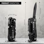 SmartstickX 16 In 1 Pocket Knife multitool Military Grade Steel: Swiss Style Multi Functional Small Folding Knife with Keychain, Easy to Carry, Wine/Bottle Opener, Scissors, Saw, Screwdrivers