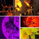 XINJI Sunset Lamp Projector Rainbow Projection Lamp Romantic Led Sunset Projection Light for Party Photo Vlog Background Bedroom (16 Colors)