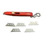 Mini Keychain Knife Box Opener for Keyring - 3 Inch Utility Knife on Keychain with 5 Extra Blades - Small Cutter for Opening Packages