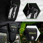 Maarten Lightweight Multitool Pliers, 11 in 1 Suspension Multi-Plier with Carabiner, Stainless Steel Portable Pocket Keychain Multi tool with Spring Pliers, Folding Saw, Bottle Opener and Sheath