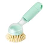 Vigar Rengo Soap Dispensing Dish Brush, Dish Brush with Soap Dispenser for Pot Scrubber, Dishes, Sink Cleaner, and Kitchen Essentials, Turquoise