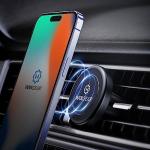 Magnetic Phone Holder for Car, WixGear [2 Pack] Universal Air Vent Magnetic Phone Mount for Car, Car Phone Holder Mount for Cell Phones and Mini Tablets with 4 Metal Plates