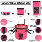 AUTODECO 41Pcs Car Cleaning Wash Kit Interior Detailing Cleaner Kit with High Power Handheld Vacuum, Collapsible Bucket, Windshield Tool, Snow Shovel, Tire Brush, Complete Car Care Tools, Pink