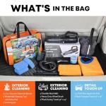 VCANENERGY Car Cleaning kit, Car Interior Detailing kit with 10000pa Car Vacuum Cleaner, Wheel Brush, Windshield Cleaner Tool, Microfiber Towel, Wash Mitt, Interior and Exterior Car Wash kit with Bag