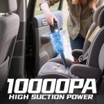 VCANENERGY Car Cleaning kit, Car Interior Detailing kit with 10000pa Car Vacuum Cleaner, Wheel Brush, Windshield Cleaner Tool, Microfiber Towel, Wash Mitt, Interior and Exterior Car Wash kit with Bag