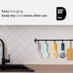 Vigar Rengo Soap Dispensing Dish Brush, Dish Brush with Soap Dispenser for Pot Scrubber, Dishes, Sink Cleaner, and Kitchen Essentials, Turquoise