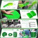 47PCS Car Detailing Kit Interior Cleaner, Car Cleaning Kit, Car Vacuum Car Interior Detailing Kit, Car Wash Kit with Bucket Auto Detailing Brush Set Car Accessories for Motorcycle, Cars, Bikes, Wheels