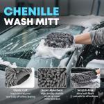 VCANENERGY Car Cleaning kit, Car Interior Detailing kit with 10000pa Car Vacuum Cleaner, Wheel Brush, Windshield Cleaner Tool, Microfiber Towel, Wash Mitt, Interior and Exterior Car Wash kit with Bag