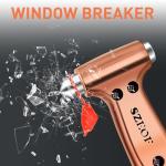 SZEOF Safety Hammer Cute with Window Breaker and Seat Belt Cutter,Car Emergency Escape Hammer,Escape Tool,Rose Gold,1PCS
