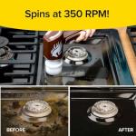 Horsepower Scrubber, Waterproof, Electric Power, Spins 350 RPM, 5 Brush Heads, AS SEEN ON TV, Cleans Dirt & Grime, Tile, Grout, Bathrooms, Kitchen, Auto Rims, Outdoor Furniture & More, Rechargeable