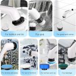 Electric Spin Scrubber, Full Body Waterproof Cordless Cleaning Brush with 7 Replaceable Brush Heads Power Scrubber Shower Adjustable & Detachable Handle for Bathroom, Tub, Tile, Floor, Car