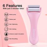 Bosiano Ice Roller for Face, Ice Face Roller Massager Freezer Skin Care, Facial Ice Roller for Face & Eye Puffiness Relief, Eye Roller for Puffy Eyes, Pink Face Massager Roller Freezer