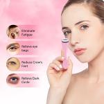 Bosiano Ice Roller for Face, Ice Face Roller Massager Freezer Skin Care, Facial Ice Roller for Face & Eye Puffiness Relief, Eye Roller for Puffy Eyes, Pink Face Massager Roller Freezer