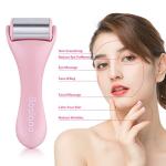 Bosiano Ice Roller for Face, Ice Face Roller Massager Freezer Skin Care, Facial Ice Roller for Face & Eye Puffiness Relief, Eye Roller for Puffy Eyes, Pink Face Massager Roller Freezer