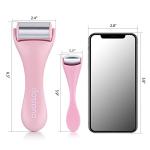 Bosiano Ice Roller for Face, Ice Face Roller Massager Freezer Skin Care, Facial Ice Roller for Face & Eye Puffiness Relief, Eye Roller for Puffy Eyes, Pink Face Massager Roller Freezer