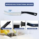 Crevice Cleaning Brush, Hard-Bristled Gap Scrub Brush, Toilet Gap Cleaning Brush Tool, for Scrub Small Spaces, Kitchen, Bathroom, Corner, Grout, Sink, Window Tracks, Hinges, 3pcs