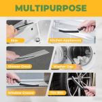 KMOSENIA Cleaning Brush - 3 Pcs Hard Bristle Crevice Cleaning Brush, Grout Brush, Scrub Brush for Tile Grout Crevice, Gap Cleaning Tools for Bathroom Kitchen Toilet Window Track (3, Black)