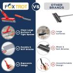 Grout Brush with Long Handle & Hard Bristle Crevice Cleaning Brush, Grout Cleaner for Tile Floors, Floor Scrubber for Tile Grout Line, Household Use, Multipurpose Gap Cleaning Tools by Foxtrot Living