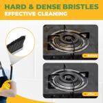 KMOSENIA Cleaning Brush - 3 Pcs Hard Bristle Crevice Cleaning Brush, Grout Brush, Scrub Brush for Tile Grout Crevice, Gap Cleaning Tools for Bathroom Kitchen Toilet Window Track (3, Black)