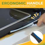 KMOSENIA Cleaning Brush - 3 Pcs Hard Bristle Crevice Cleaning Brush, Grout Brush, Scrub Brush for Tile Grout Crevice, Gap Cleaning Tools for Bathroom Kitchen Toilet Window Track (3, Black)