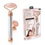 Finishing Touch Flawless Contour Vibrating Facial Roller & Massager, Rose Quartz
