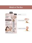 Finishing Touch Flawless Contour Vibrating Facial Roller & Massager, Rose Quartz