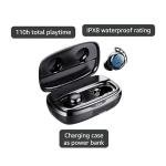 Tribit Wireless Earbuds, 110H Playtime Bluetooth 5.3 IPX8 Waterproof Touch Control True Wireless Bluetooth Earbuds with Mic Earphones in-Ear Deep Bass Built-in Mic Bluetooth Headphones, FlyBuds 3