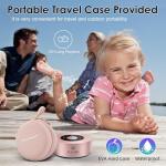 XLEADER Mini Bluetooth Speaker (Travel Case Provided) HD Sound&Rich Bass, Touch Design, 12-15H Playtime, Support Aux Input, Micro SD, Mic, for iPhone Laptop Shower Office, Ideal Gifts, Pink Rose Gold