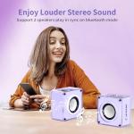 LENRUE Mini Bluetooth Speaker,Wireless Portable Speakers,5W Small Speaker with Clear Sound,Support TWS/TF Card,Lanyard Design for Hiking, Biking, Trip,Gift for Men/Women/Boys/Girls